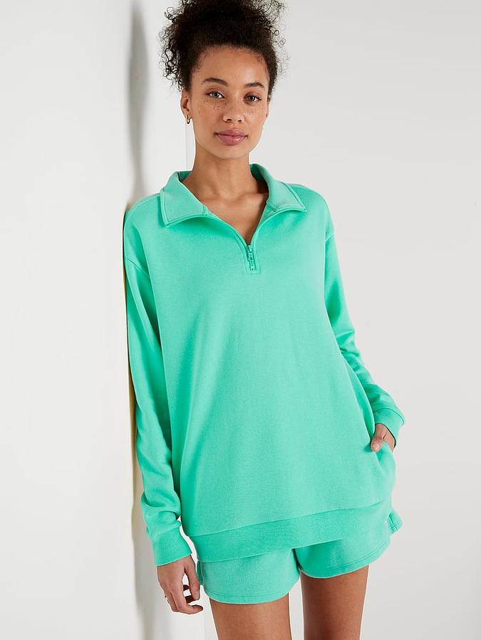 Buy Fleece Half-Zip Campus Sweatshirt Online - Style ID