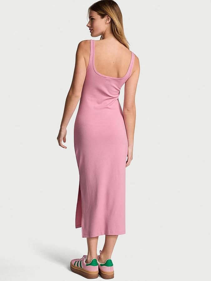 All-Day Soft Ribbed Bodycon Midi Dress image number 1
