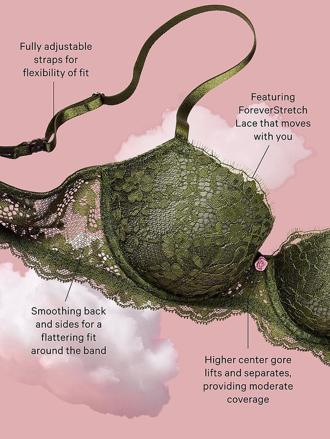 Smooth & Lace Lightly Lined Classic Coverage Demi Bra image number 3