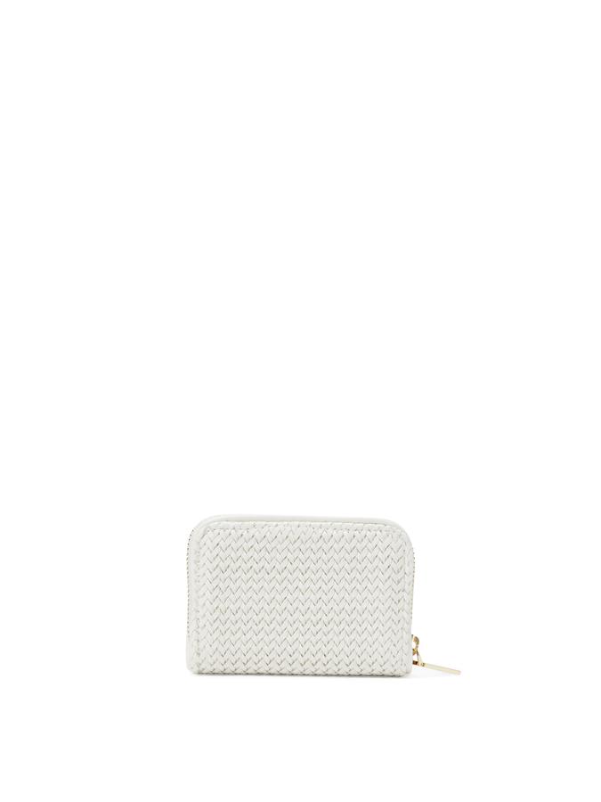 The Victoria Small Wallet Thin Woven White image number 1