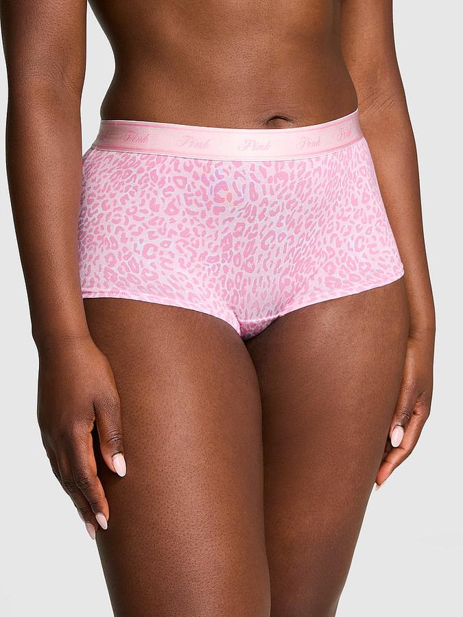 Logo Cotton Shine Boyshort Panty