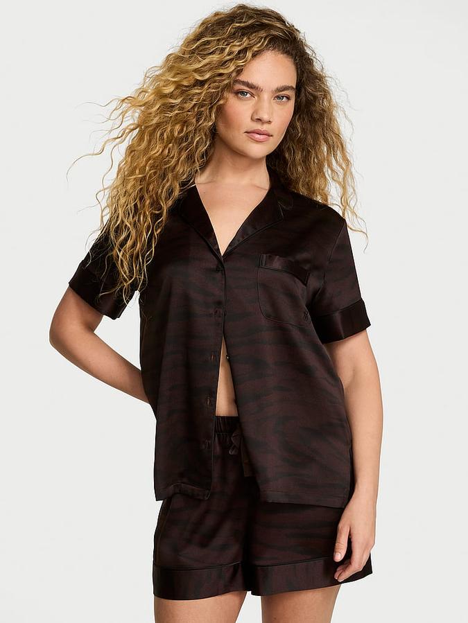 Glazed Satin Short Pajama Set