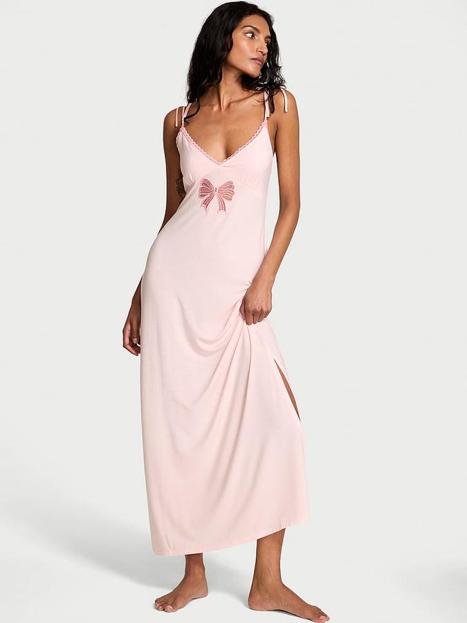 SoSoft&trade; Modal Bow Maxi Slip Dress