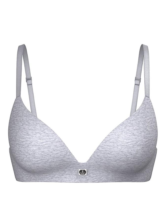 Cotton Logo Hardware Lightly Lined Wireless Bra image number 2