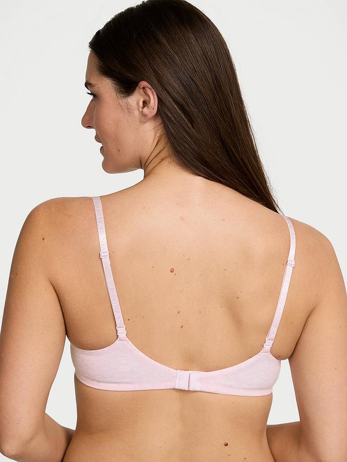 Cotton Logo Hardware Lightly Lined Demi Bra image number 1