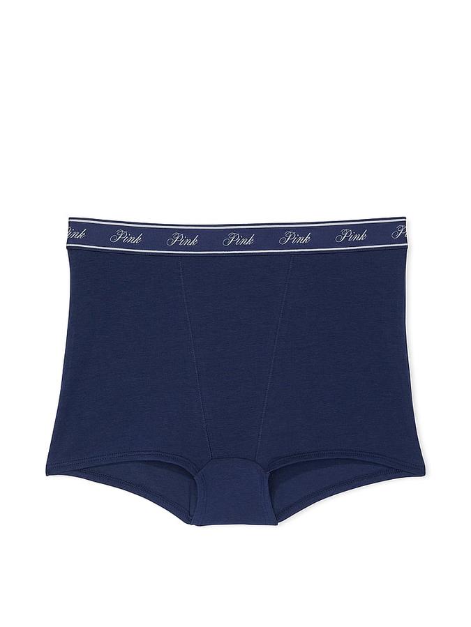 Logo Cotton High-Waist Boyshort Panty image number 2
