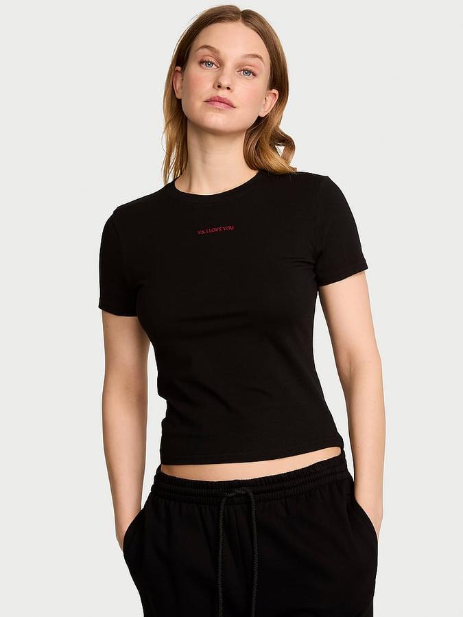 Stretch Cotton Fitted Tee image number 0