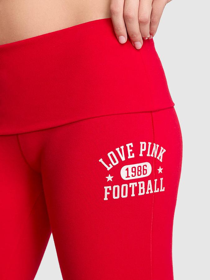 All-Day Cotton Foldover Flare Leggings image number 3