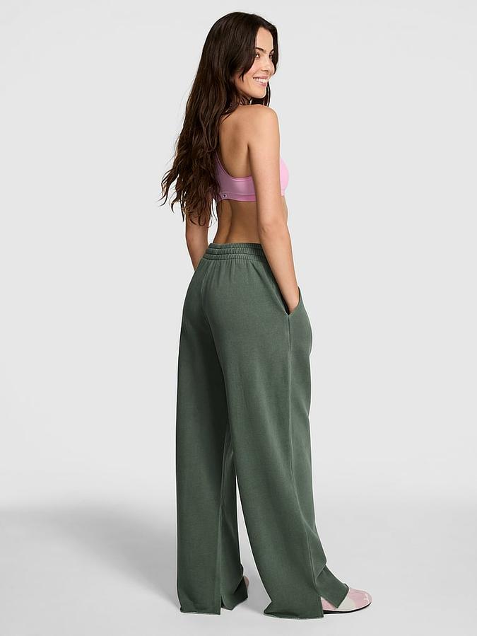 Ivy Fleece Wide-Leg Split-Hem Sweatpants image number 1