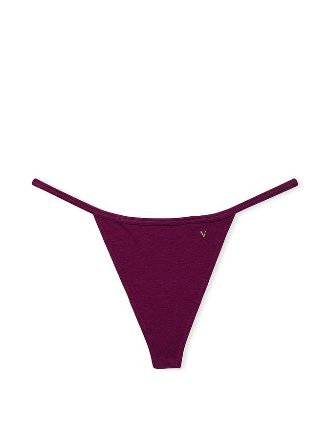 Stretch Cotton V-String Panty image number 2