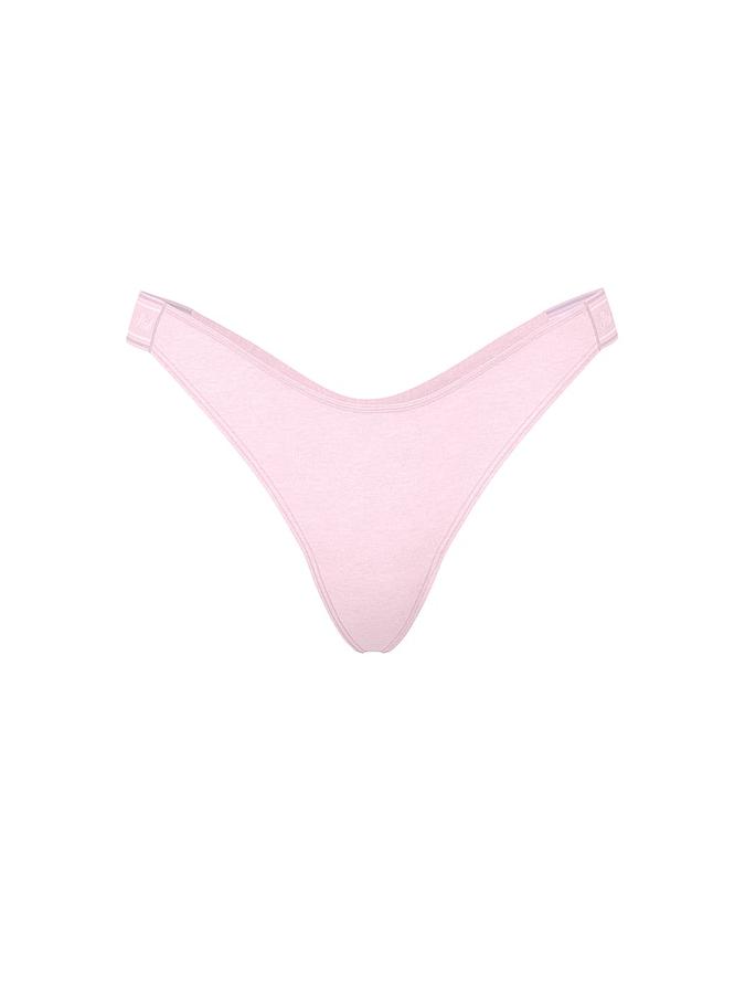 Logo Cotton Shine High-Leg Thong Panty image number 1