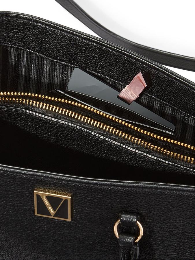 The Victoria Structured Satchel Black image number 3