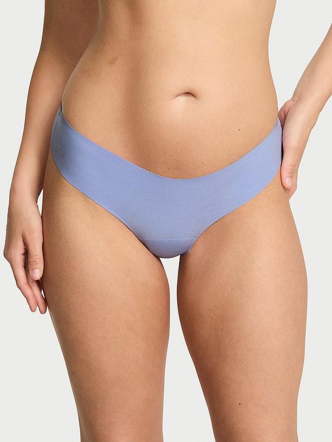 No-Show Mesh-Back Logo Thong Panty image number 0