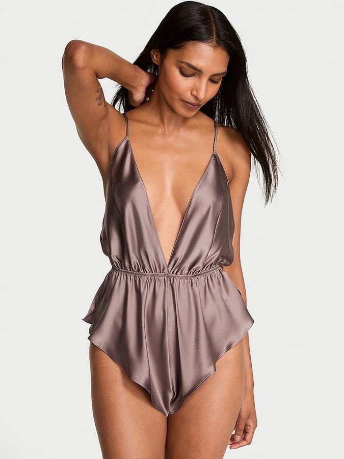 Satin Flutter Romper image number 0