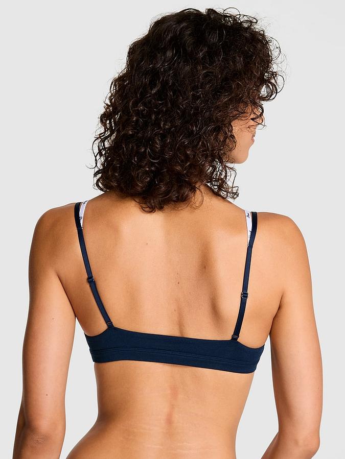Logo Cotton Strappy Triangle Bralette image number 1