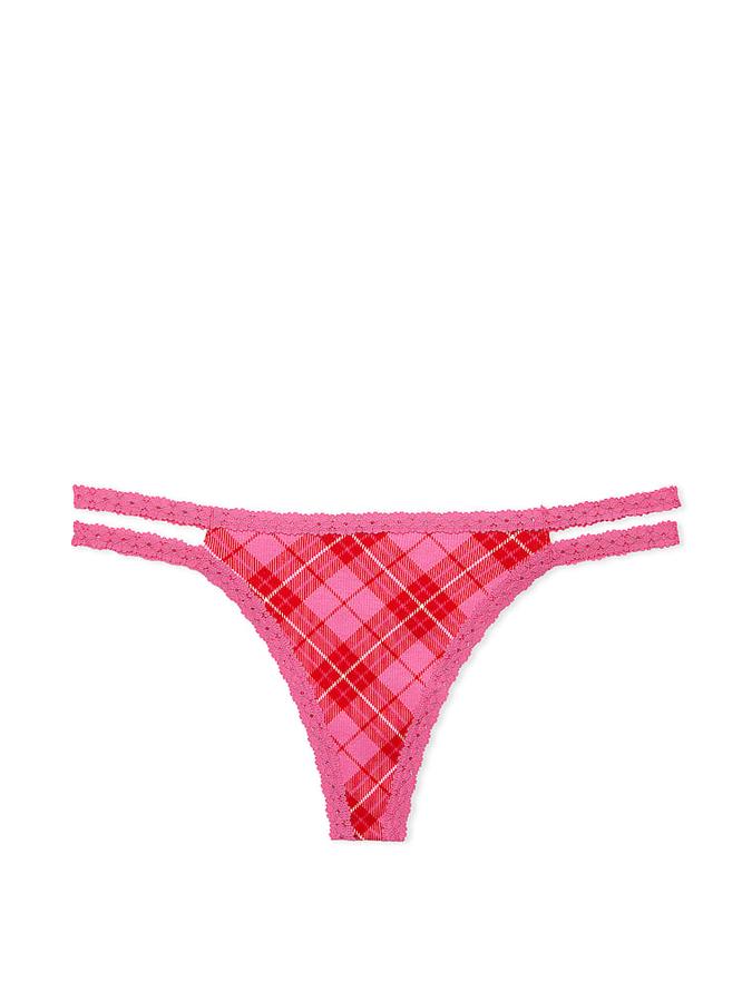 WINK Lace-Trim Strappy Thong Panty