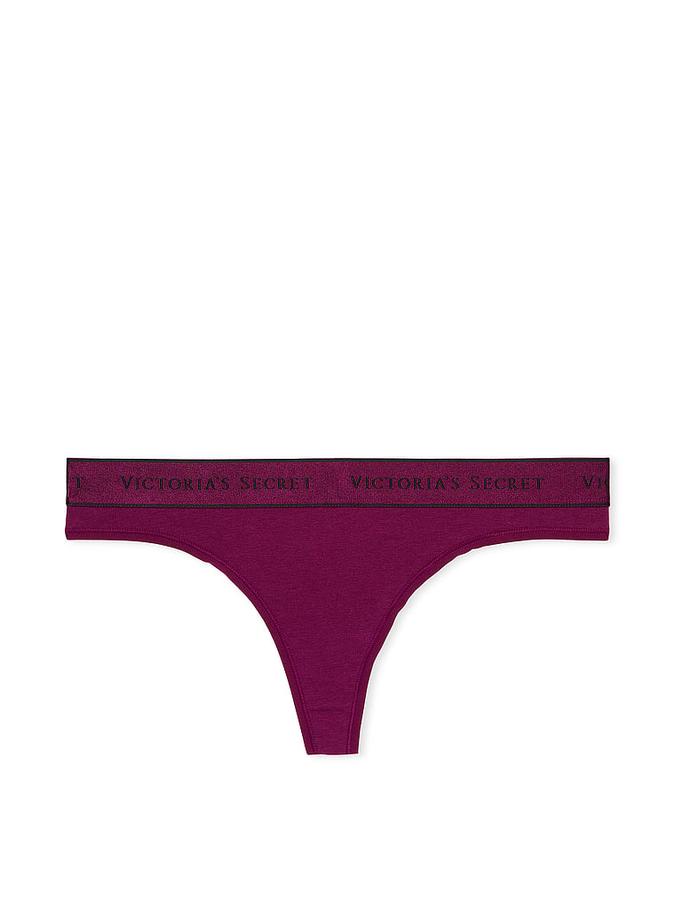 Logo Cotton Thong Panty image number 2