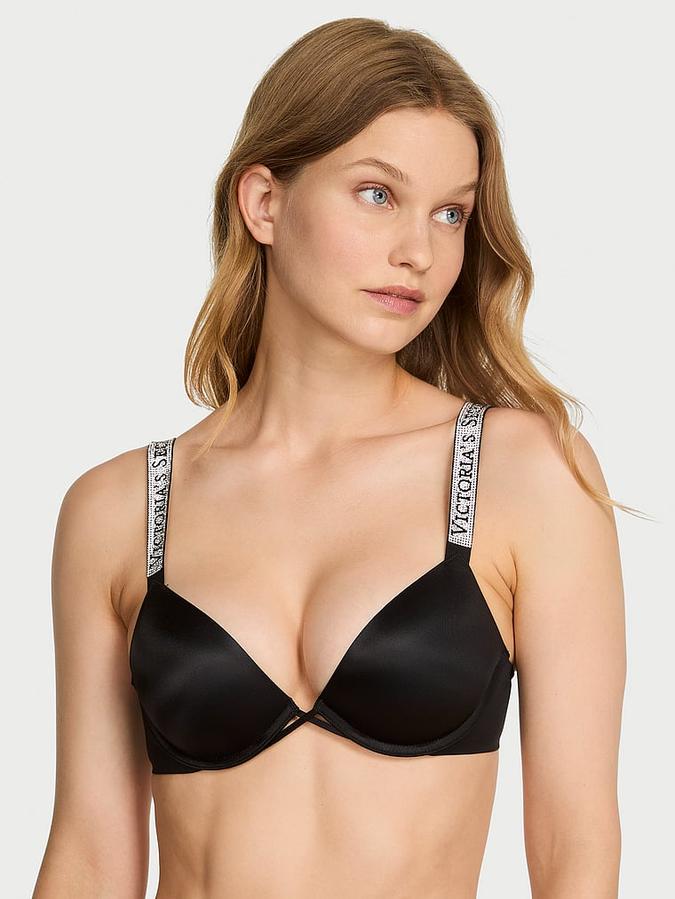 Logo Shine Strap Push-Up Bra