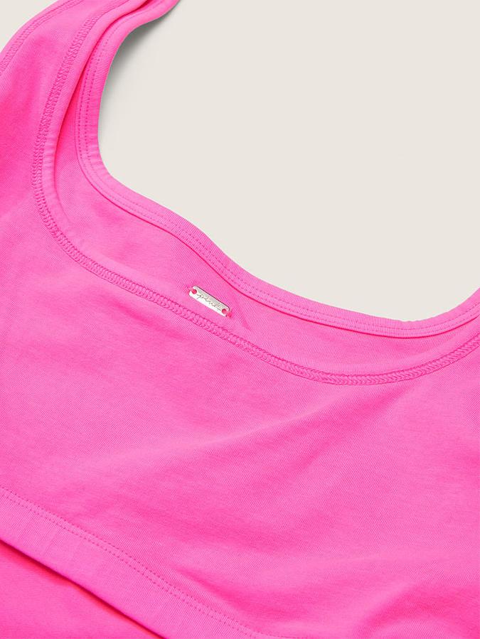 Cotton Contour Crop Tank Top image number 3