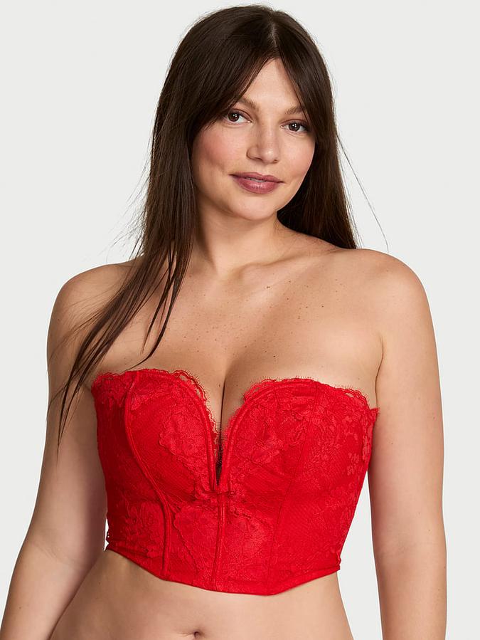 Dare to Dream Lace Deep-V Cropped Corset Top