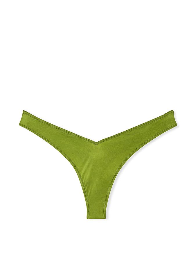 Smooth Strappy-Back High-Leg Thong Panty image number 2