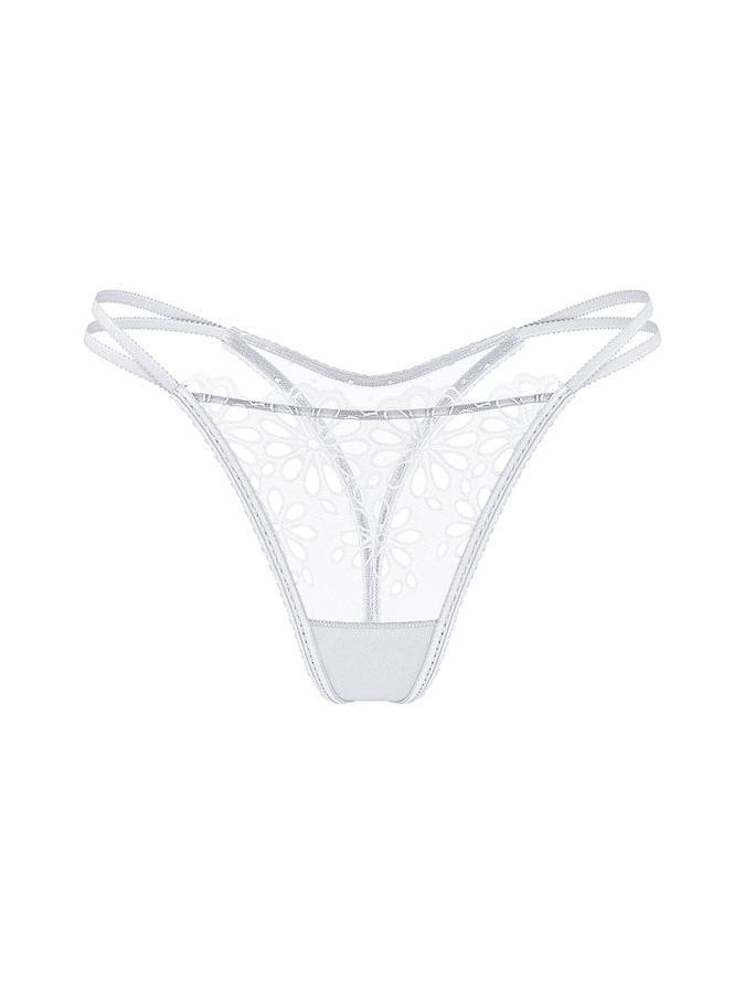 Eyelet Mesh Strappy String Thong Panty image number 2