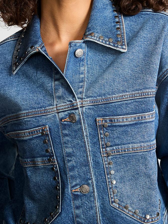 Denim by PINK Cutoff Trucker Jacket image number 2