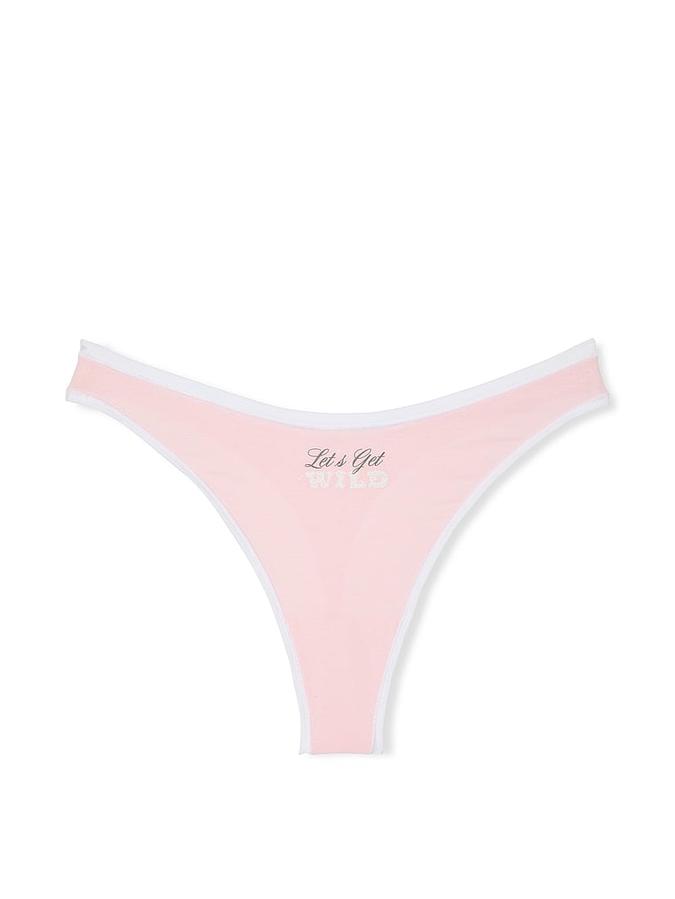 Cotton High-Leg Thong Panty image number 1
