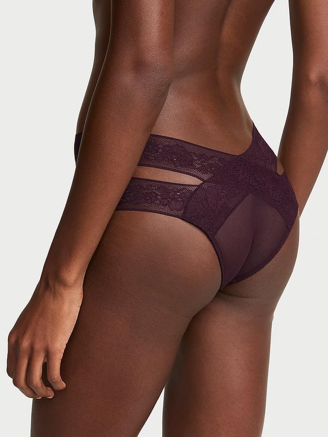 Rose Lace Strappy Cut-Out Cheeky Panty