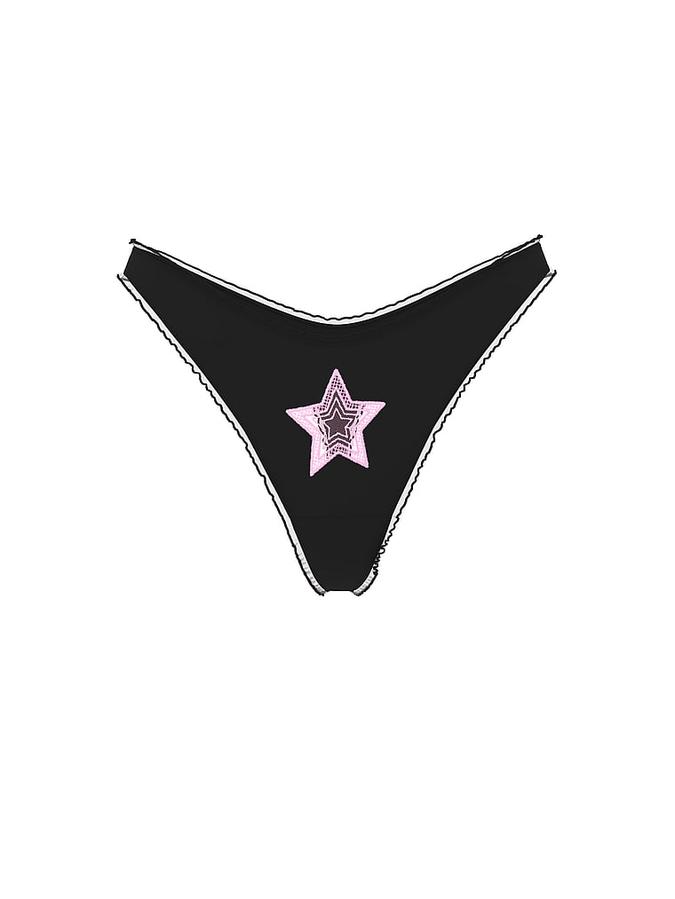 Cotton High-Leg Thong Panty