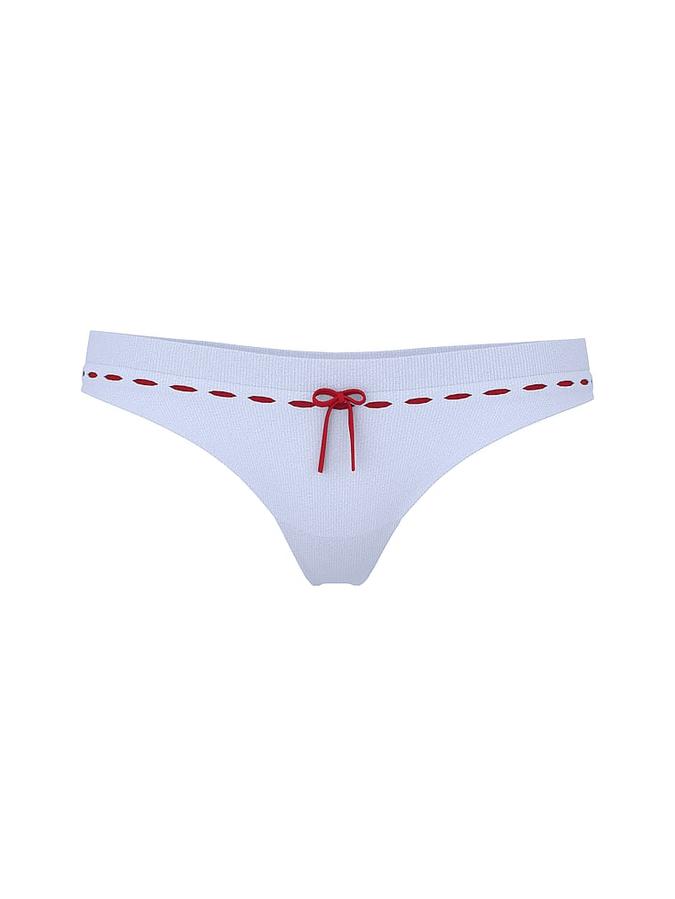 Seamless Ribbon Slot Thong Panty image number 2