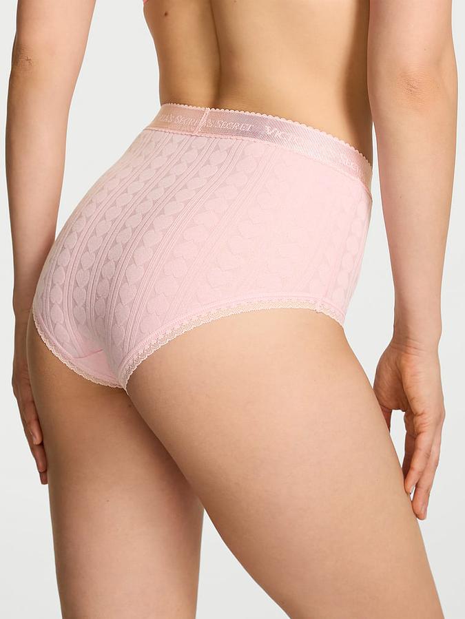 Logo Heart Pointelle Modern Brief Panty