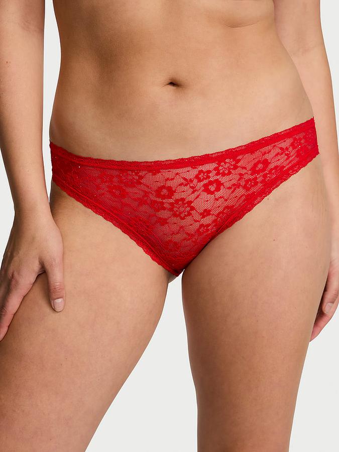 Sequin Posey Lace Bikini Panty image number 0