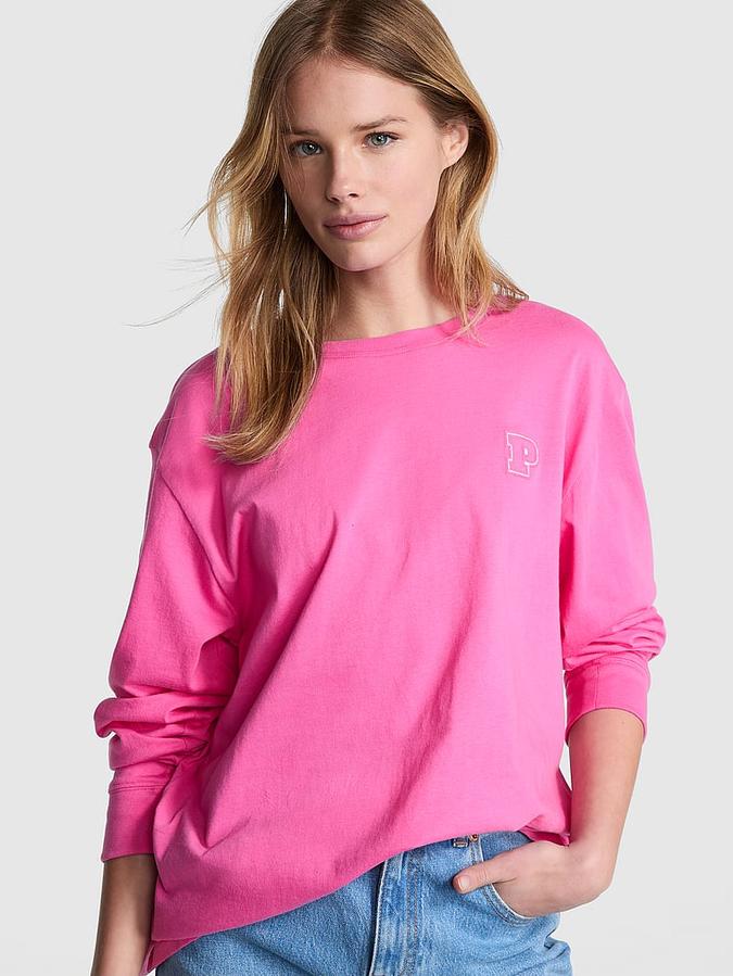 Campus Cotton Long-Sleeve Tee image number 0