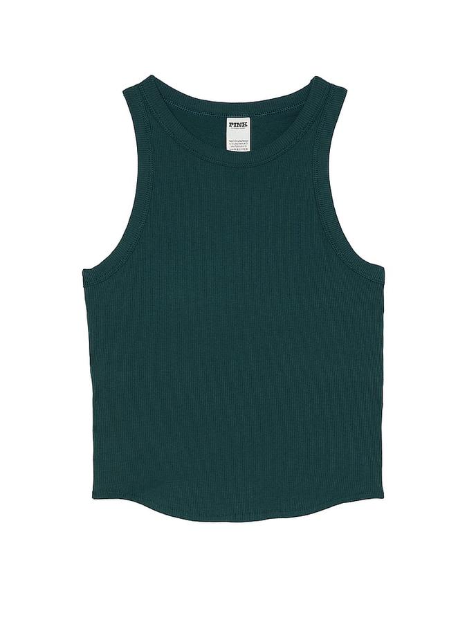 High-Neck Ribbed Tank image number 2