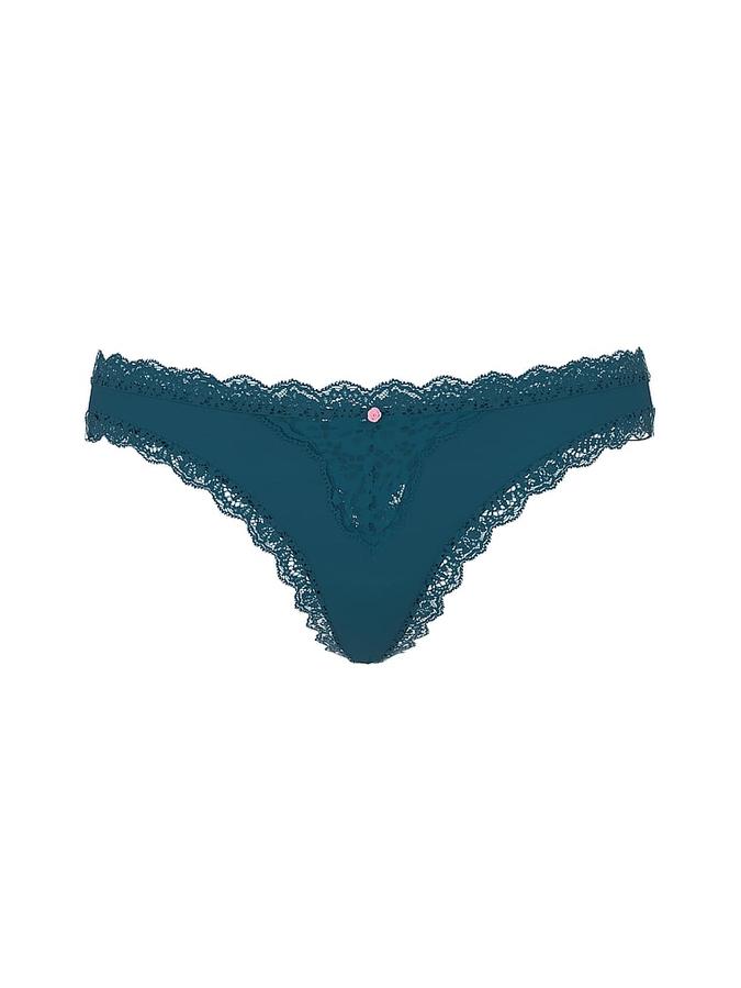 Lace-Trim Thong Panty image number 2