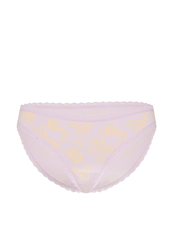 Cotton Lace-Waist Bikini Panty image number 2
