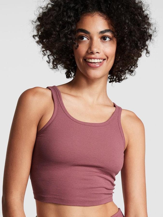 Buy Cropped Rib Tank Top Online Victoria's Secret India
