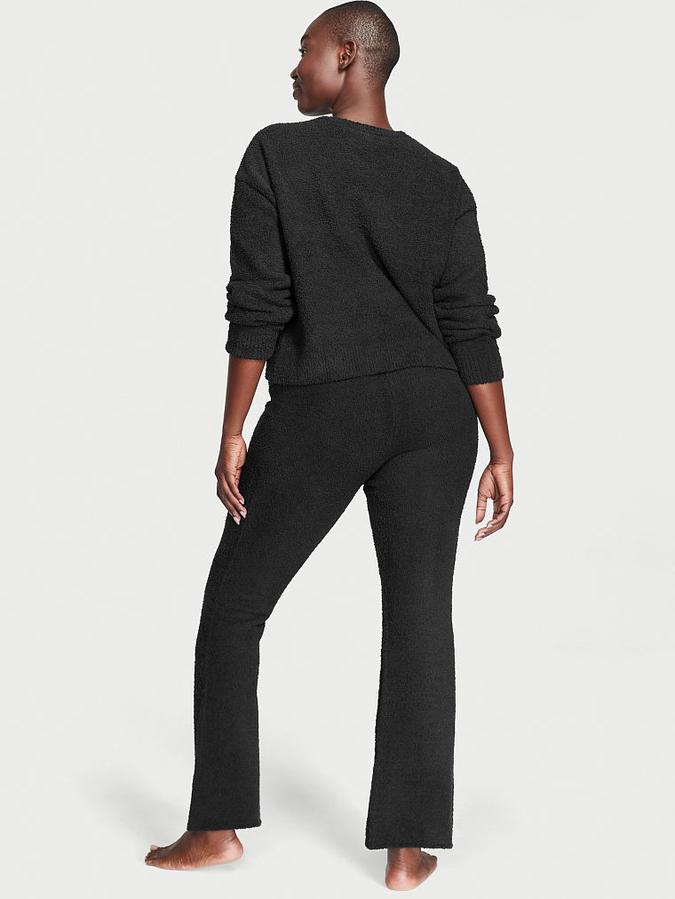 Cozy Knit Crewneck Flare Pant Set image number 1