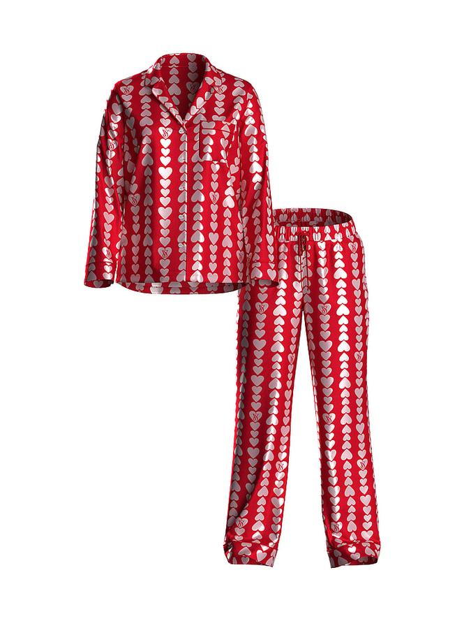 Signature Satin Long Pajama Set image number 2