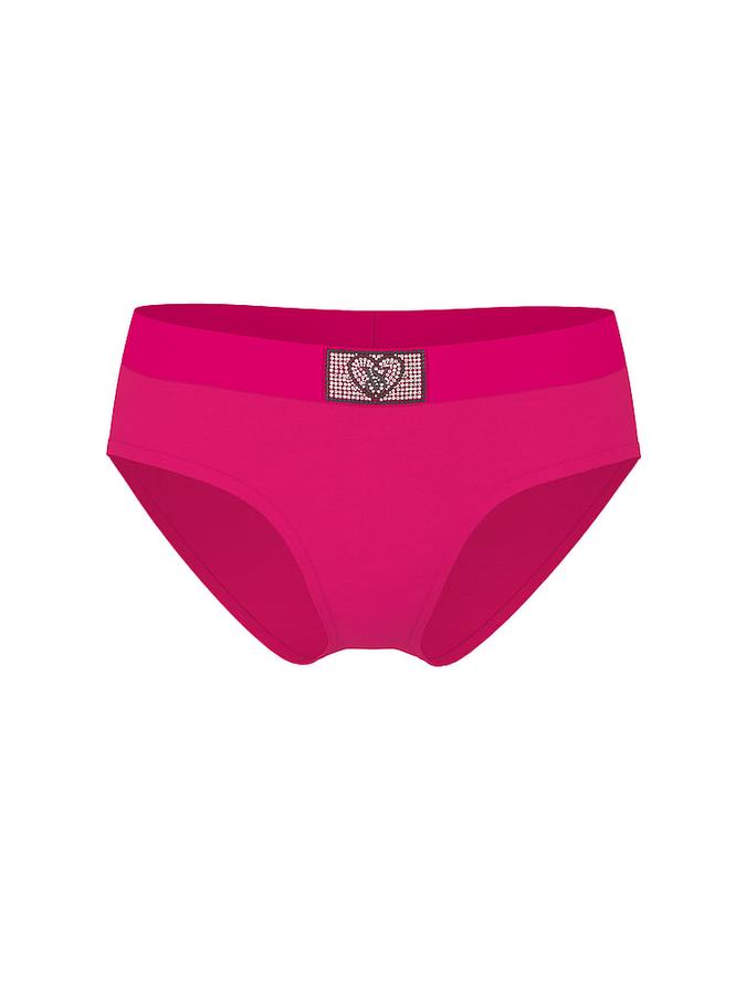 Logo Cotton Heart Shine Patch Hiphugger Panty image number 2