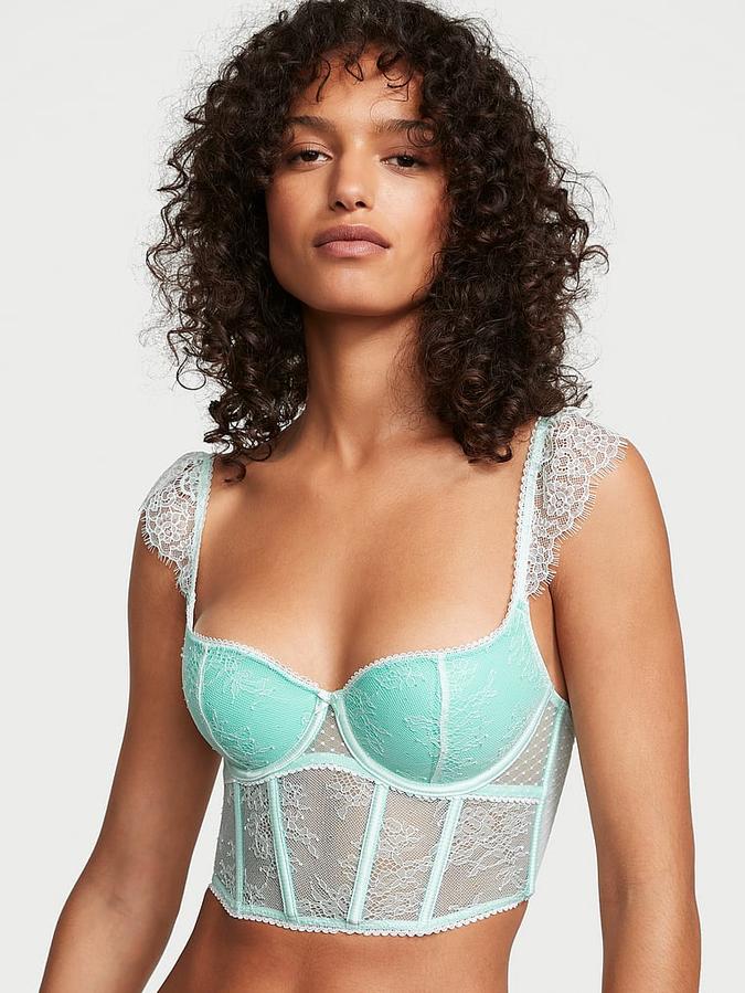 Lace Cap-Sleeve Corset Top image number 0