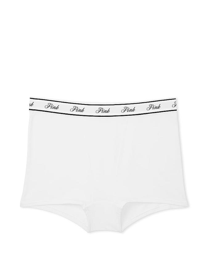 Logo Cotton High-Waist Boyshort Panty image number 2