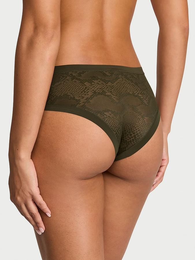No-Show Snake Mesh Cheeky Panty