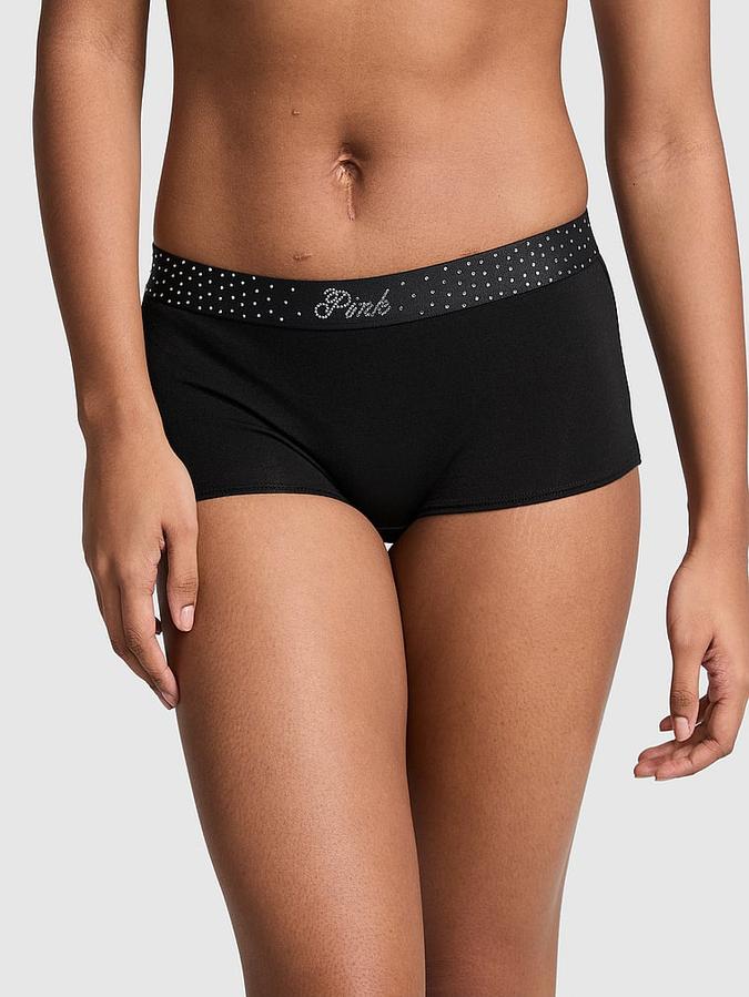 Logo Cotton Boyshort Panty image number 0