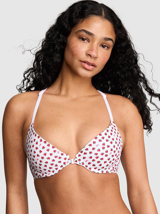 Wear Everywhere&trade; Front-Close Lightly Lined Full Coverage Strappy T-Shirt Bra