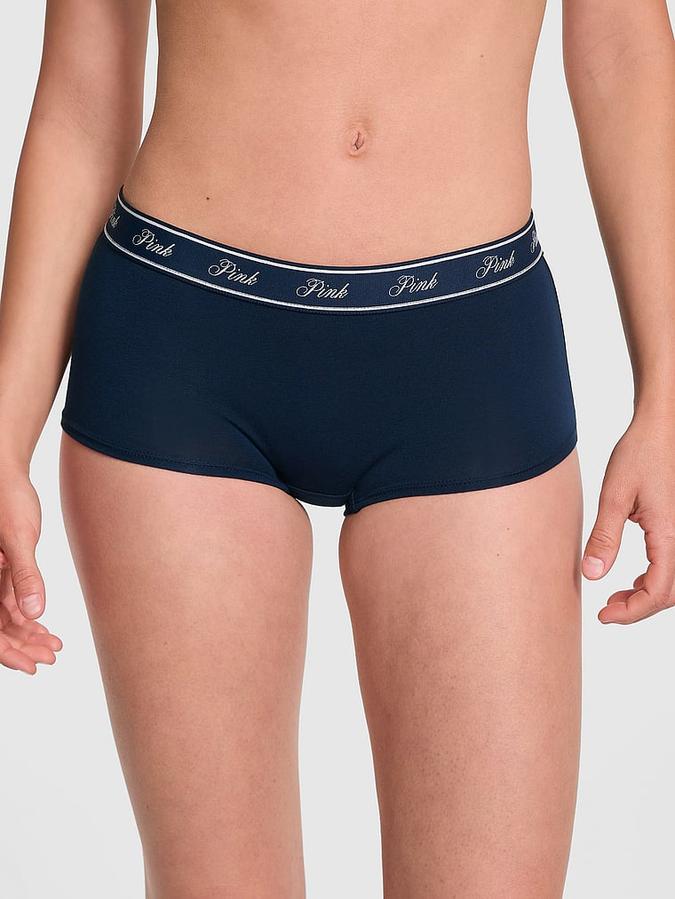 Logo Cotton Shine Boyshort Panty