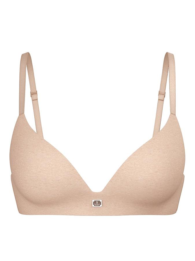 Cotton Logo Hardware Lightly Lined Wireless Bra image number 2