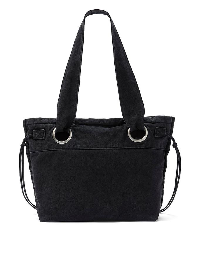 Canvas Flat-Bottom Tote Bag