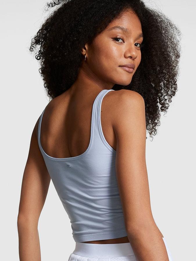 Cotton Contour Crop Tank Top image number 1
